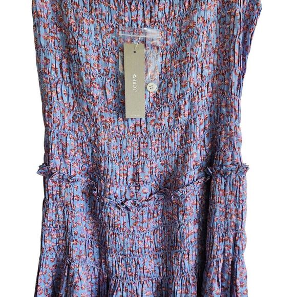 J.Crew Midi Dress Melina Smocked In Summer Fields Print Boho Cottagecore New - Picture 4 of 6